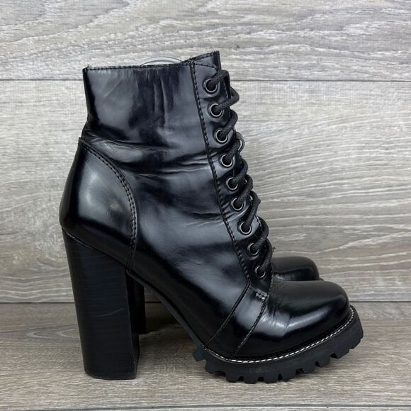 Jeffrey Campbell Shoes - Jeffrey Campbell Black Lace-Up Platform Ankle Boots
